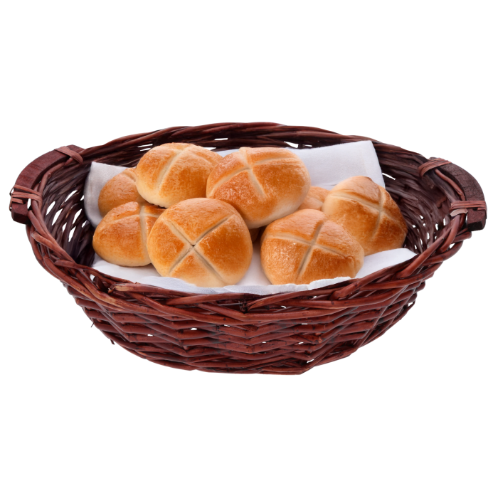 Okrągły kosz wiklinowy 35 cm brązowy, kosz na kwiaty wiklina, kosz na pieczywo, Pepco, Homla, Jysk.