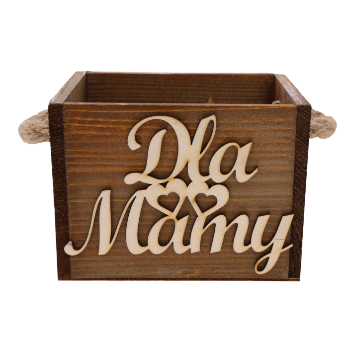 brązowa skrzynka prezentowa Dla Mamy, skrzynka na Dzień Matki, drewniana skrzynka dla Mamy, prezent na Dzień Matki skrzynka, podziękowanie dla Mamy skrzynka, postarzana skrzynka dla Mamy
