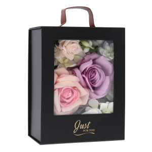 Flower box producent składany czarny mały, pudełka na kwiaty sklep internetowy, opakowania na zamówienie, pudełka z napisem, OBI, Castorama.