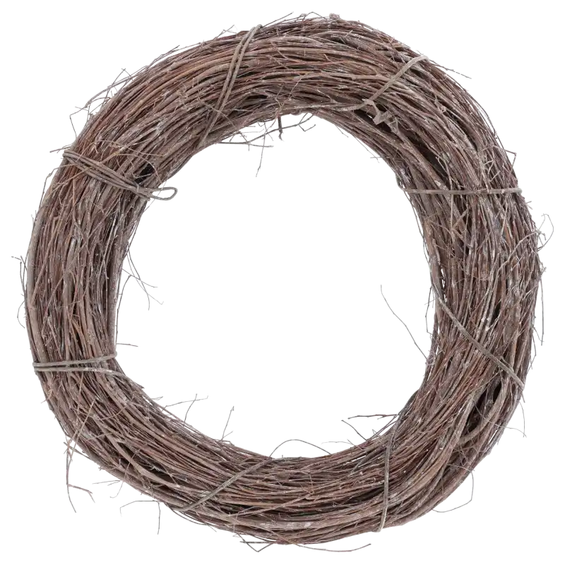 Rustykalny wianek o średnicy 35 cm wykonany z naturalnych gałązek. Doskonała baza do tworzenia własnych aranżacji dekoracyjnych.