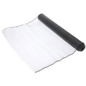Szara organza na rolce 35 cm x 10 y to przezroczysta tkanina dekoracyjna o giętkiej strukturze, idealna do bukietów i stołów.