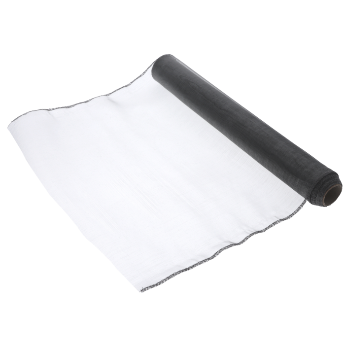 Szara organza na rolce 35 cm x 10 y to przezroczysta tkanina dekoracyjna o giętkiej strukturze, idealna do bukietów i stołów.