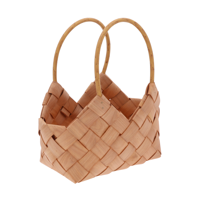 Elegancka torba dekoracyjna mała (26x24x15 cm) – stylowa i praktyczna. Doskonała jako osłonka na kwiaty, torba prezentowa czy kosz na kompozycje florystyczne. Naturalne surowce i modny design gwarantują trwałość i piękny wygląd.