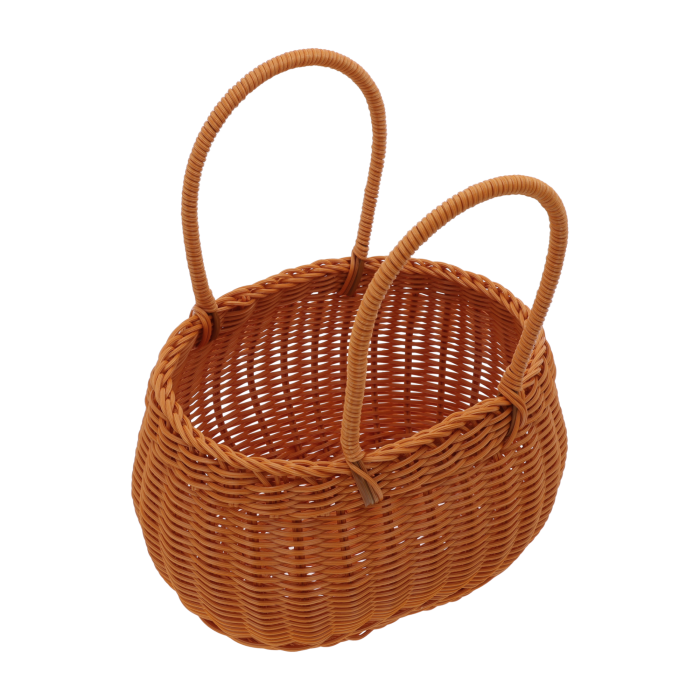 Owalna torba dekoracyjna M (wys. 34 cm) z tworzywa. Osłonka na doniczkę. Modna torebka prezentowa, pojemna i lekka.