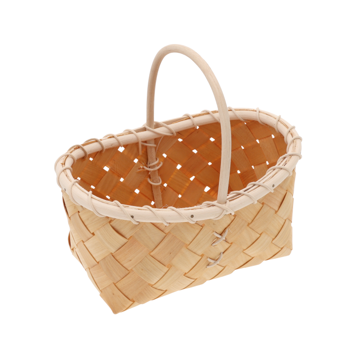 Naturalny kosz dekoracyjny (20 cm wysokości) z uchwytem, mały koszyk pleciony na drobiazgi. Estetyczna osłonka na doniczkę (głębokość 10-12 cm), idealna do przechowywania i jako kosz kwiatowy.