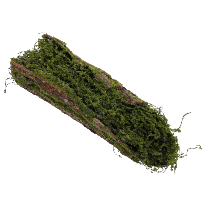 Naturalny podkład florystyczny kora z mchem o długości 50 cm. Estetyczna baza imitująca drewno do kompozycji i stroików.