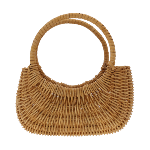 Pusta torba dekoracyjna S o wysokości 18 cm, wykonana z naturalnych surowców, z wygodnymi uszami do przenoszenia.