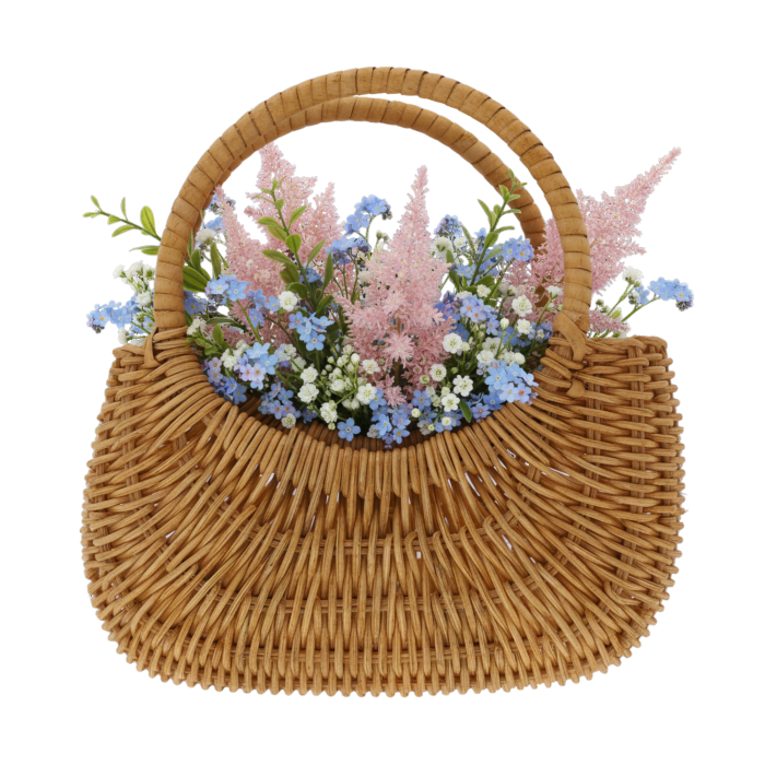 Torba dekoracyjna S 18 cm z naturalnych surowców. Osłonka na małą doniczkę i torebka prezentowa. Modny, ponadczasowy dodatek do dekoracji domu.