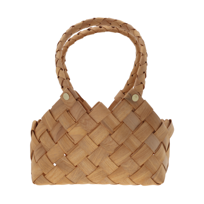 Torba dekoracyjna S o wysokości 26 cm wykonana z naturalnych surowców, widoczna w pełnym formacie na białym tle.