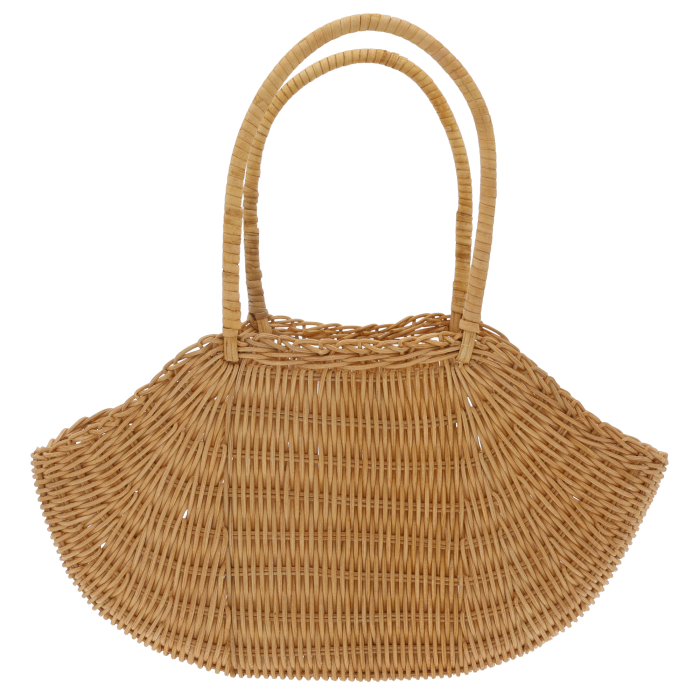 Naturalna torba dekoracyjna M (wys. 31 cm) z naturalnych surowców. Idealna osłonka na doniczkę dla średnich roślin, koszyk piknikowy lub torba na plażę. Modna i pojemna, idealna do stylu boho.