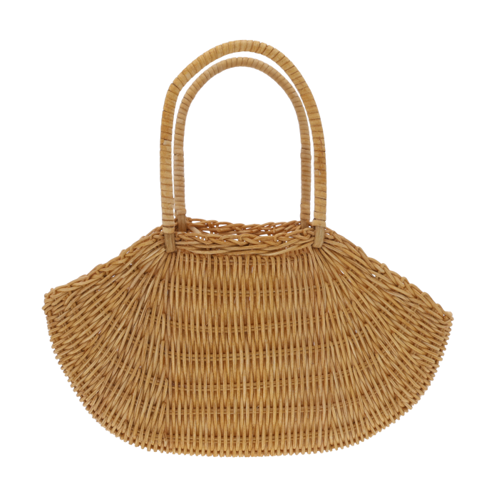 Naturalna torba dekoracyjna S (wys. 29 cm) z surowców naturalnych. Idealna osłonka na doniczkę dla małych roślin lub stylowa torebka prezentowa. Modna i lekka, do dekoracji w stylu boho.
