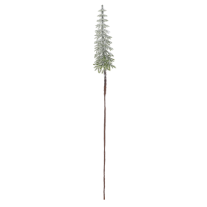 Pojedyncza mini choinka 44 cm na druciku z efektem szronu. Idealny dodatek florystyczny do świątecznych wianków i stroików, pozwalający na łatwe mocowanie w kompozycjach.