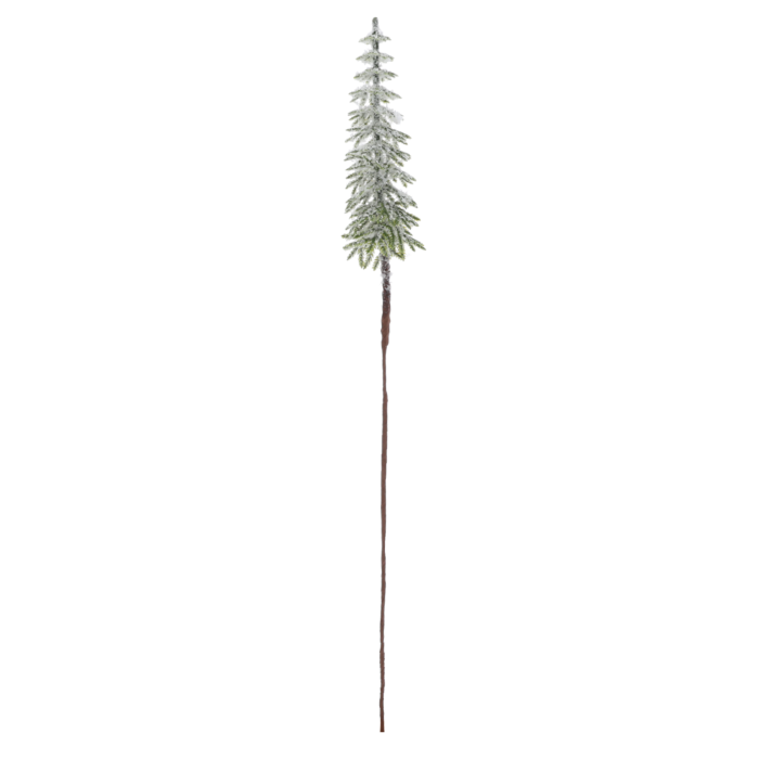 Pojedyncza mini choinka 44 cm na druciku z efektem szronu. Idealny dodatek florystyczny do świątecznych wianków i stroików, pozwalający na łatwe mocowanie w kompozycjach.