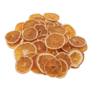 Zestaw suszonych plastrów pomarańczy 200 g, o średnicy 5-7 cm. Naturalne artykuły dekoracyjne o intensywnym aromacie do tworzenia zimowych aranżacji DIY.