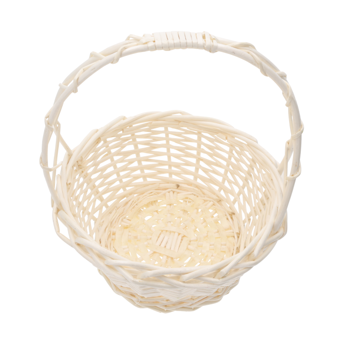 pojemny kosz naturalny 32 cm wiklinowy, kosz dekoracyjny i prezentowy, baza pod kwiaty, rośliny i upominki, lekki i stabilny, estetyczny element aranżacji wnętrz, praktyczny dodatek do domu i biura
