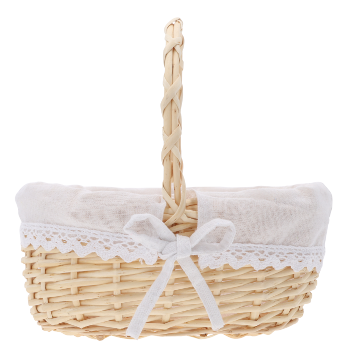 wiklinowy kosz 24 cm, kosz uniwersalny, idealny na Wielkanoc, kosz prezentowy i kwiatowy, pojemny i praktyczny, baza pod dekoracje stołu i aranżacje wnętrz, estetyczny dodatek
