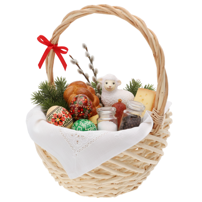 kosz wiklinowy okrągły 23 cm, uniwersalny kosz na Wielkanoc, prezentowy i kwiatowy, baza pod kompozycje florystyczne, owoce i dekoracje, praktyczny i estetyczny dodatek do domu, szkoły i kościoła