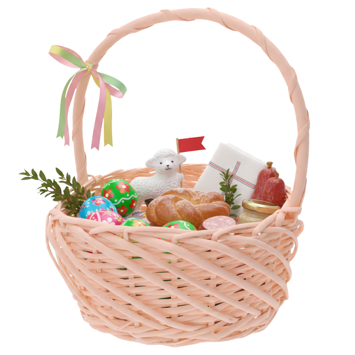 Okrągły łososiowy kosz wiklinowy ⌀ 25 cm idealny na święconkę, prezenty i dekoracje wielkanocne, pojemny, lekki i trwały kosz w pastelowym kolorze do domu, upominków i aranżacji stołu.
