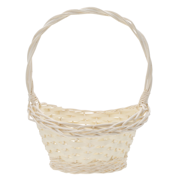 Naturalny kosz wiklinowy okrągły 30 cm kosz wielkanocny koszyk prezentowy kosz do kompozycji kwiatowych kosz delikatesowy koszyk na owoce dekoracje wielkanocne kosze z wikliny tradycyjne koszyki dekoracyjne.