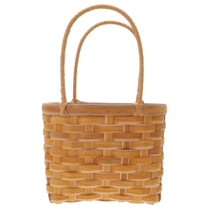 Naturalna torba dekoracyjna z łuby o wysokości 37 cm. Pleciona torebka z wygodnymi uszami idealna jako osłonka na doniczki.