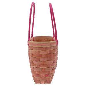 Pionowe ujęcie naturalnej torby dekoracyjnej 36 cm. Widoczny splot materiału oraz wysokie uszy ułatwiające przenoszenie.