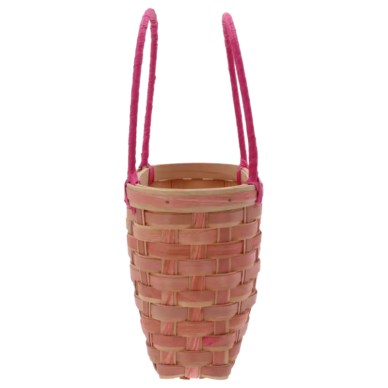 Pionowe ujęcie naturalnej torby dekoracyjnej 36 cm. Widoczny splot materiału oraz wysokie uszy ułatwiające przenoszenie.