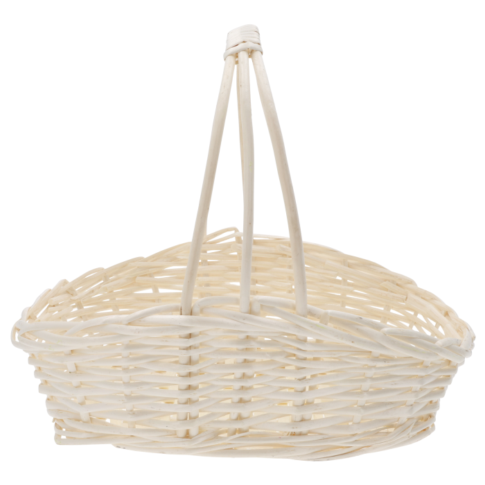 Kosz wiklinowy 28x22x32 cm w naturalnym kolorze, świetny do stroików, prezentów i aranżacji sezonowych. Polecany dla florystów, dekoratorów wnętrz, restauracji i hoteli. Dostępny również w sprzedaży hurtowej dla biznesu i pracowni florystycznych.