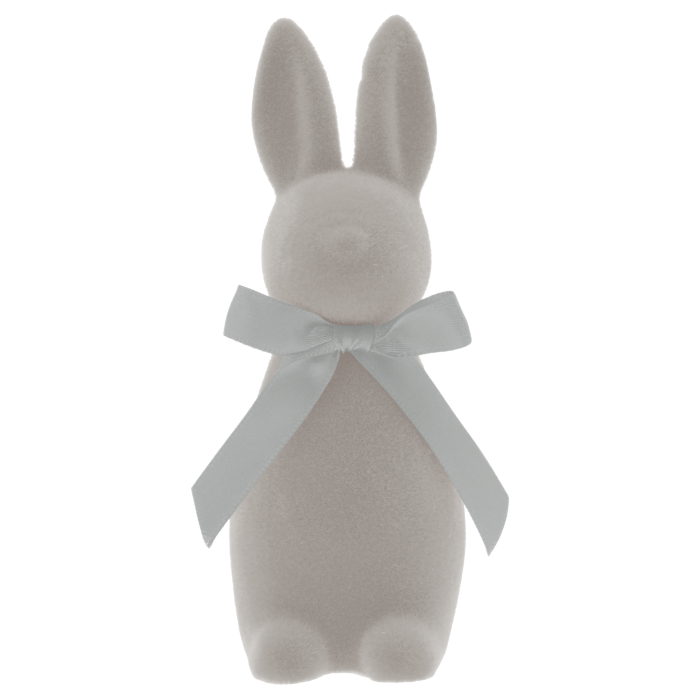 Welurowy zając dekoracyjny 15 cm idealny do aranżacji wielkanocnych, stroików i kompozycji florystycznych. Świetny dla florystów, dekoratorów, kwiaciarni i sklepów z dekoracjami. Możliwość zakupów hurtowych dla firm, hoteli i branży eventowej.
