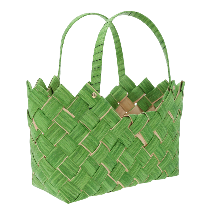 Dekoracyjna torba zielona M 35x20 cm to praktyczna i efektowna osłonka wykonana z naturalnych materiałów. Świetnie sprawdzi się do roślin, stroików i prezentów. Folia ochronna zabezpiecza przed wilgocią. Produkt idealny do domu, biura i kwiaciarni.