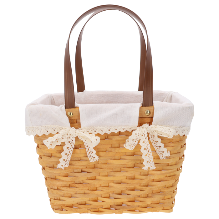 Kosz z materiałem L 42x31x19 cm to naturalny i pojemny kosz idealny do przechowywania, dekoracji i codziennego użytku. Wyjmowany materiał ułatwia czyszczenie, a lekka konstrukcja zapewnia wygodę. Świetny do salonu, sypialni, łazienki i na wyjazdy.