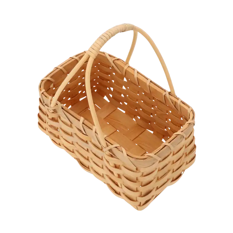 Wnętrze pojemnej torby dekoracyjnej 23x15x24 cm z widocznym splotem dna, idealne do aranżacji roślinnych lub prezentów.