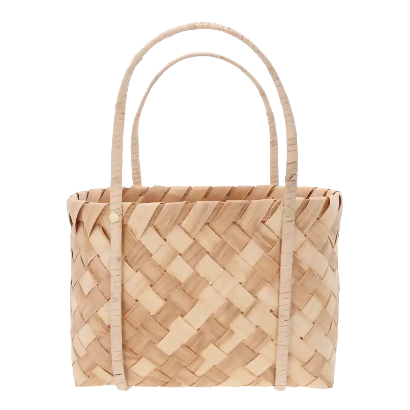 Torba dekoracyjna 35x20 cm z naturalnych surowców z wygodnymi uszami. Estetyczna i lekka osłonka na doniczkę, która świetnie sprawdzi się jako element aranżacji wnętrz lub kosz prezentowy.