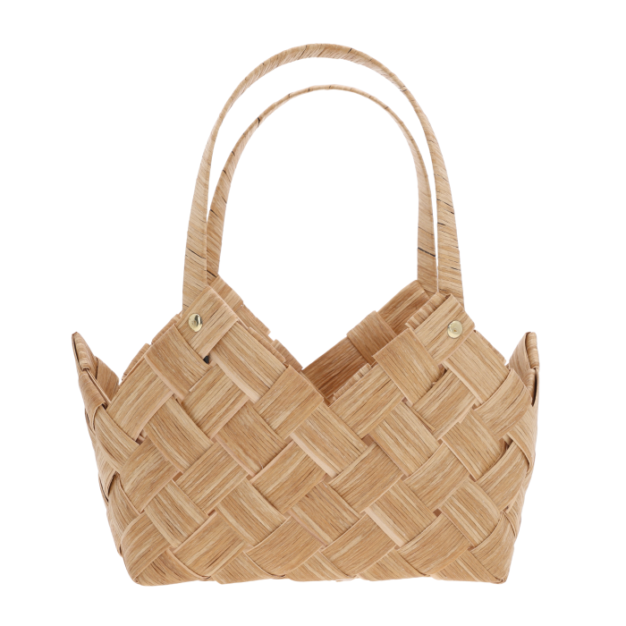 Kawowa torba dekoracyjna 27x15 cm to piękna osłonka florystyczna, idealna na rośliny doniczkowe oraz kompozycje z kwiatów sztucznych. Naturalne materiały sprawiają, że produkt pasuje do modnych wnętrz w stylu rustykalnym lub boho.