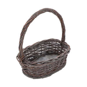 Owalny kosz z naturalnej wikliny o wymiarach 29Hx28x19 cm. Świetna baza pod stroiki sezonowe, kompozycje florystyczne oraz do przechowywania domowych drobiazgów.