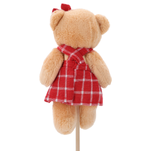 Miś na piku, topper z misiem, miś na patyczku, dodatki do prezentów, baby shower, artykuły florystyczne, ozdoby do kwiatów, prezent na urodziny, hurtownia florystyczna, misie na piku, miś w sukience, prezent dla nauczyciela, zakończenie roku szkolnego