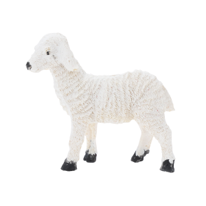 Profil owieczki wielkanocnej o wysokości 8 cm. Figurka o jasnej fakturze, idealna do samodzielnych projektów florystycznych.