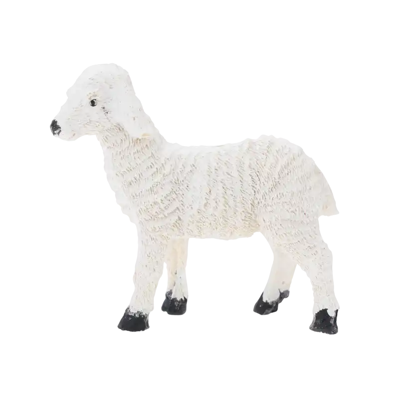 Profil owieczki wielkanocnej o wysokości 8 cm. Figurka o jasnej fakturze, idealna do samodzielnych projektów florystycznych.