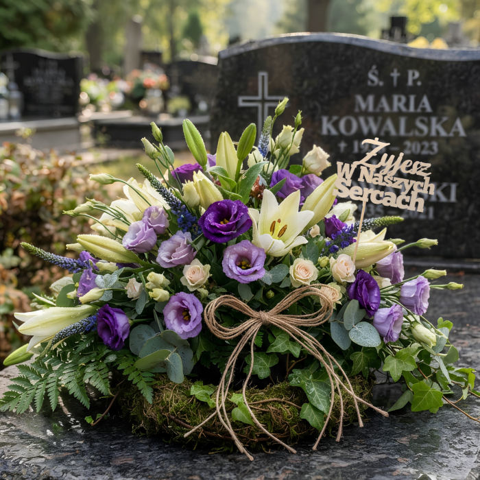Ozdoby na Wszystkich Świętych, dekoracje nagrobne, ozdoby na grób, topper na Wszystkich Świętych, topper pamiętamy, napis pamiętamy, napis nagrobny, napisy na piku drewniane napisy