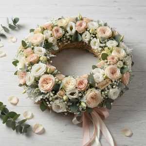 Wianek słomiany 25 cm naturalna baza do stroików Naturalny wianek ze słomy do dekoracji florystycznych Okrągły wianek słomiany do stroików świątecznych Baza słomiana do kompozycji nagrobnych i sezonowych Wianek ze słomy 25 cm do dekoracji DIY
