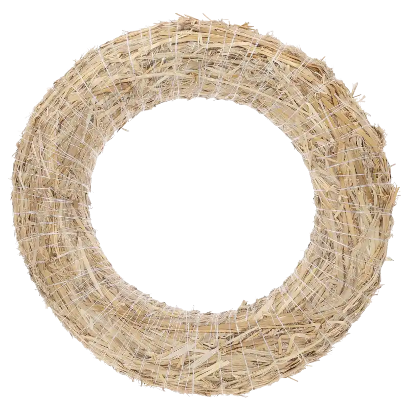 Wianek podkład ze słomy 40 cm to naturalna baza florystyczna, idealna do tworzenia stroików świątecznych i sezonowych kompozycji DIY.