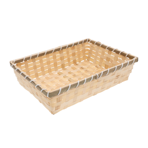 Pusty kosz z łuby tacka 30x22 cm o naturalnym kolorze, idealny jako uniwersalna łubianka do domu i kwiaciarni.