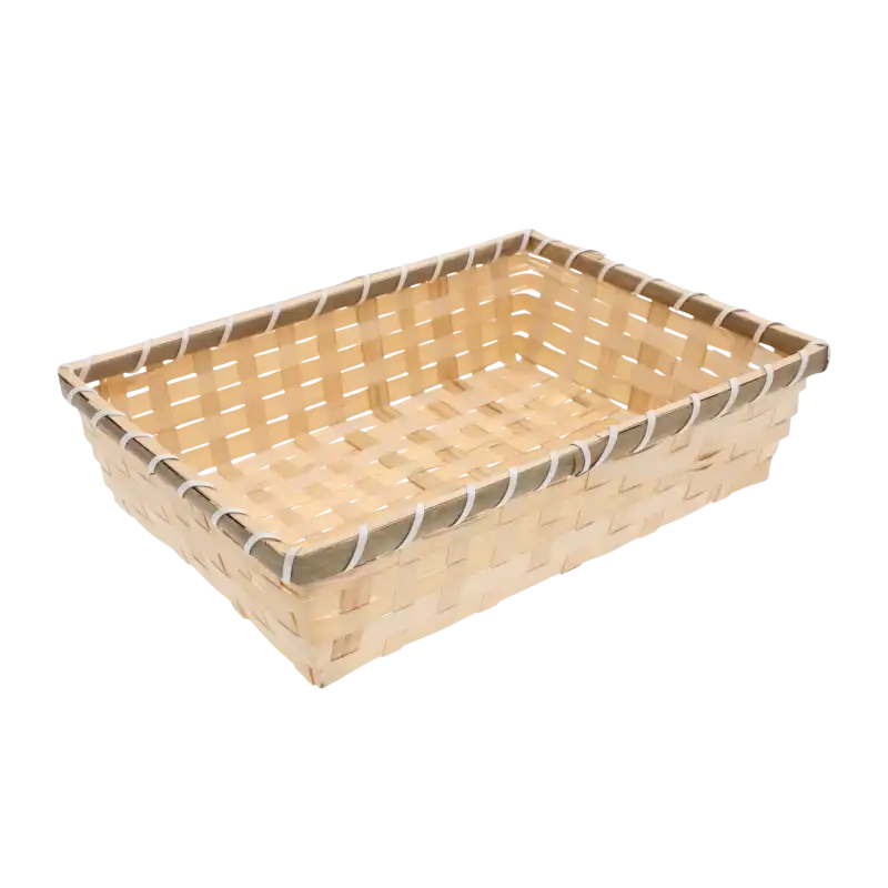 Pusty kosz z łuby tacka 30x22 cm o naturalnym kolorze, idealny jako uniwersalna łubianka do domu i kwiaciarni.