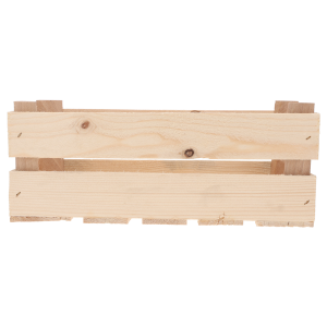 Prostokątna skrzynka drewniana naturalna 32x13x13 cm to idealna baza florystyczna do domu lub na taras. Uniwersalna dekoracja w stylu eko.