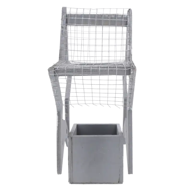 Grafika techniczna przedstawiająca wymiary szarej osłonki drewnianej: 37 cm wysokości oraz 23 cm szerokości z uwzględnieniem podstawy.
