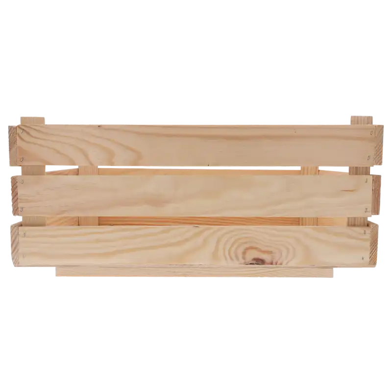 Techniczne ujęcie wymiarów drewnianej skrzynki 40x28 cm na jasnym tle, prezentujące wysokość i szerokość.