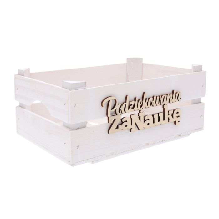 Skrzynka prezentowa z napisem "Podziękowania za naukę" Trend Deco.