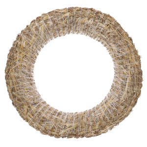 Naturalny wianek ze słomy 60 cm, okrągła baza florystyczna o zwartej strukturze do tworzenia dekoracji DIY.