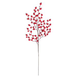 Gałązka świąteczna z czerwonym głogiem 70 cm Trend Deco