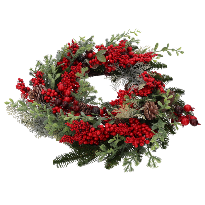 Główny widok świątecznego wianka dekoracyjnego Trend Deco o średnicy 40 cm.