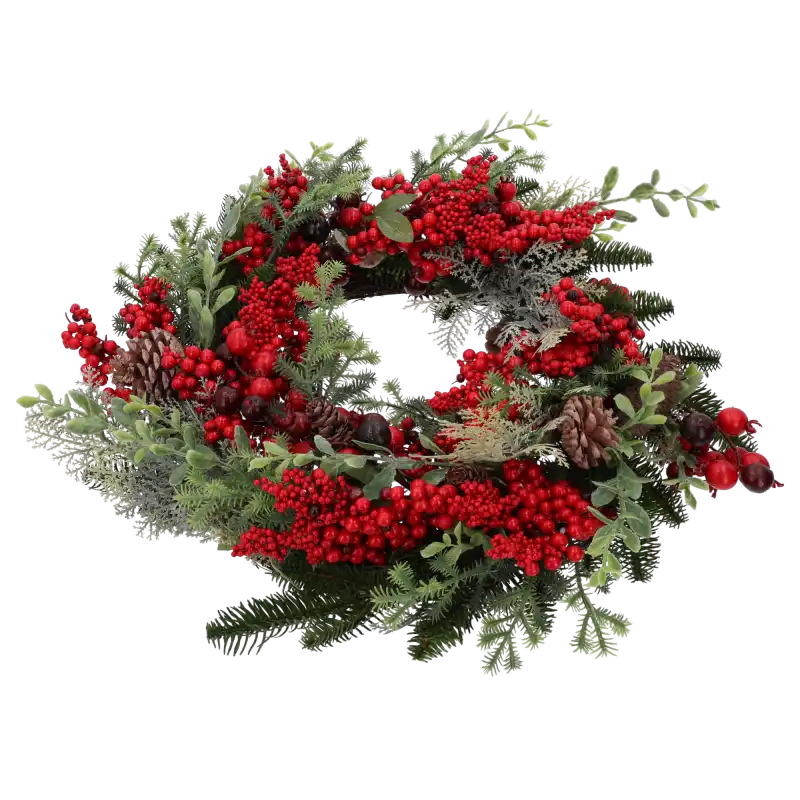 Główny widok świątecznego wianka dekoracyjnego Trend Deco o średnicy 40 cm.